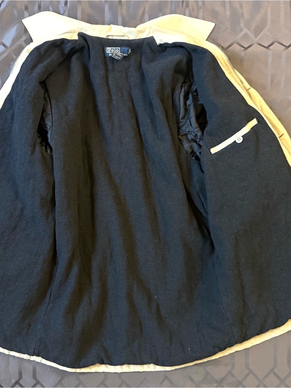 Polo Ralph Lauren Light Tan Single Breasted Button & Zipped Front Field Jacket - Picture 7 of 15